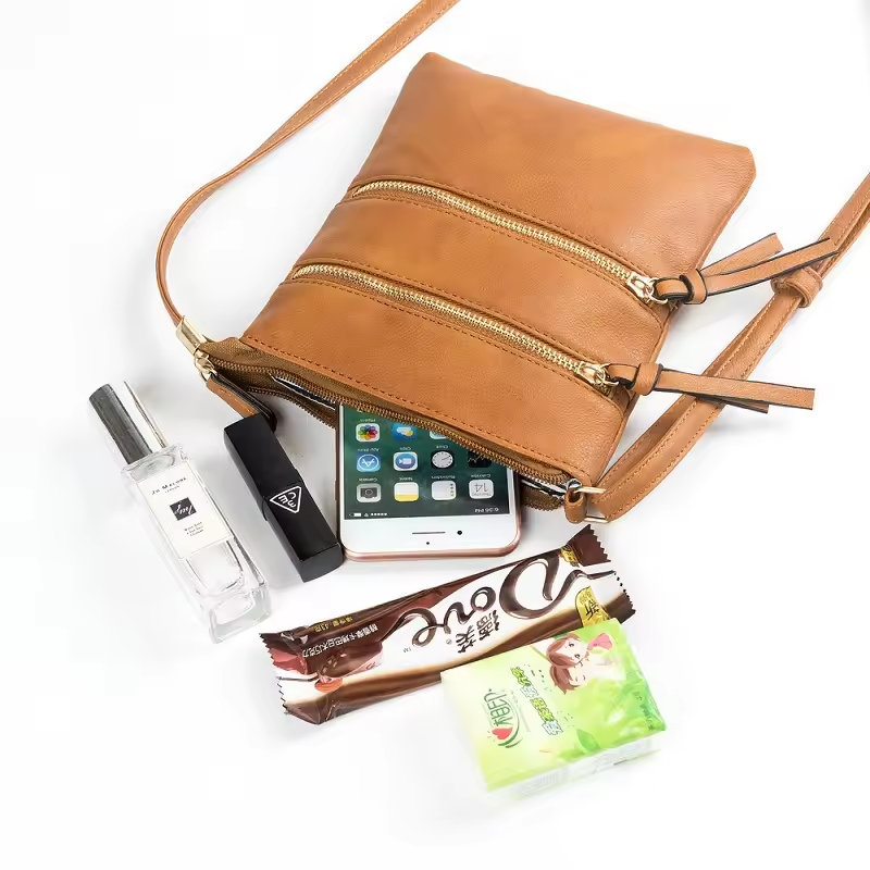 Women's Small PU Leather Sling Messenger Bag- Small