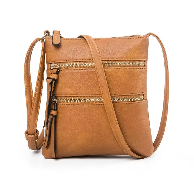 Women's Small PU Leather Sling Messenger Bag- Small