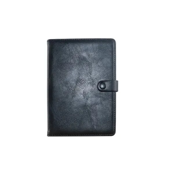 PU Leather Travel Passport & Card Holder with a Slot For AirTag - Black