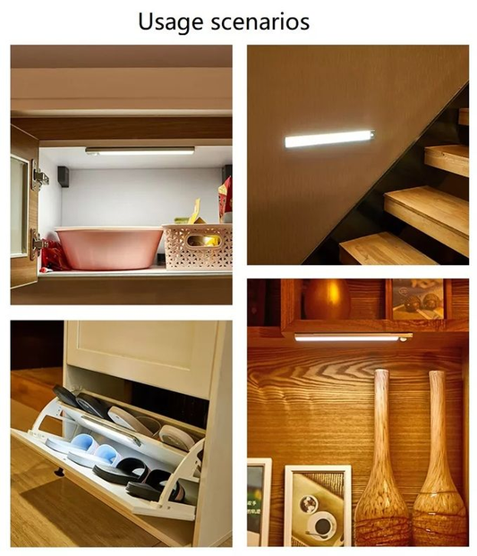 32 LED Rechargeable Motion Sensor Light (Cool White) - 4 pack