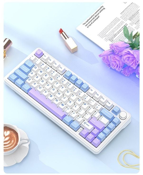 ATTACK SHARK X85 TRI-Mode Mechanical Keyboard- Starlight White