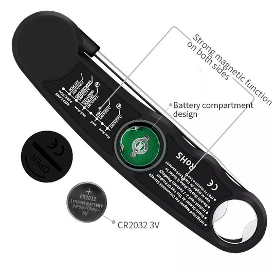 Magnetic Instant-Read Digital Food Thermometer(Black)