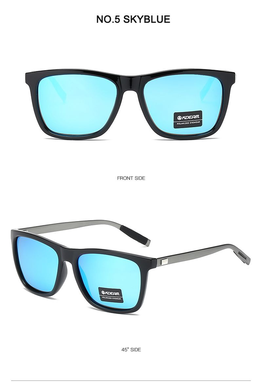 KDEAM KD387S Polarized Sunglasses - Black, Blue