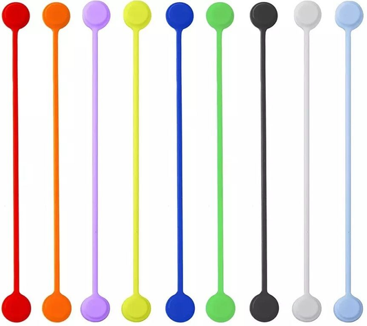 Reusable Silicone Magnetic Cable Ties(Pack of 9)- Multicolored