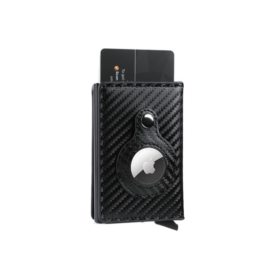 Carbon Fiber-RFID Minimalistic Pop-Up AirTag Card & Bill Holder