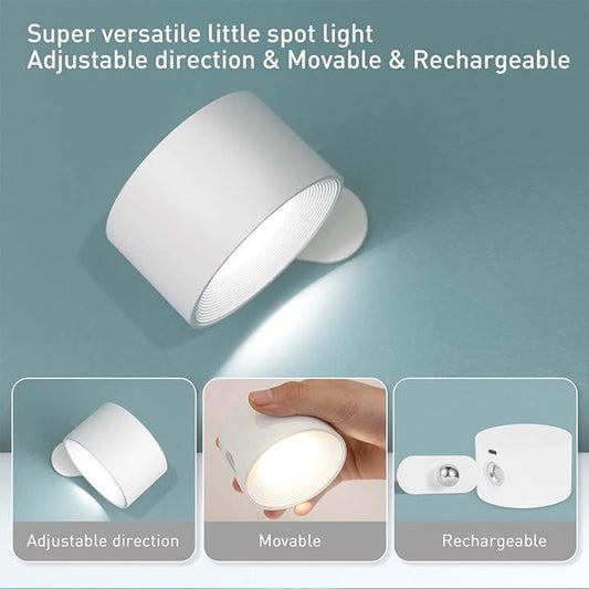 Modern RGB Touch Dimmable Magnetic LED Wall Lamp( 4-Pack)-White