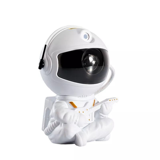 Astronaut Rotatable Mini Nebula Projector Night Light (White Guitar)